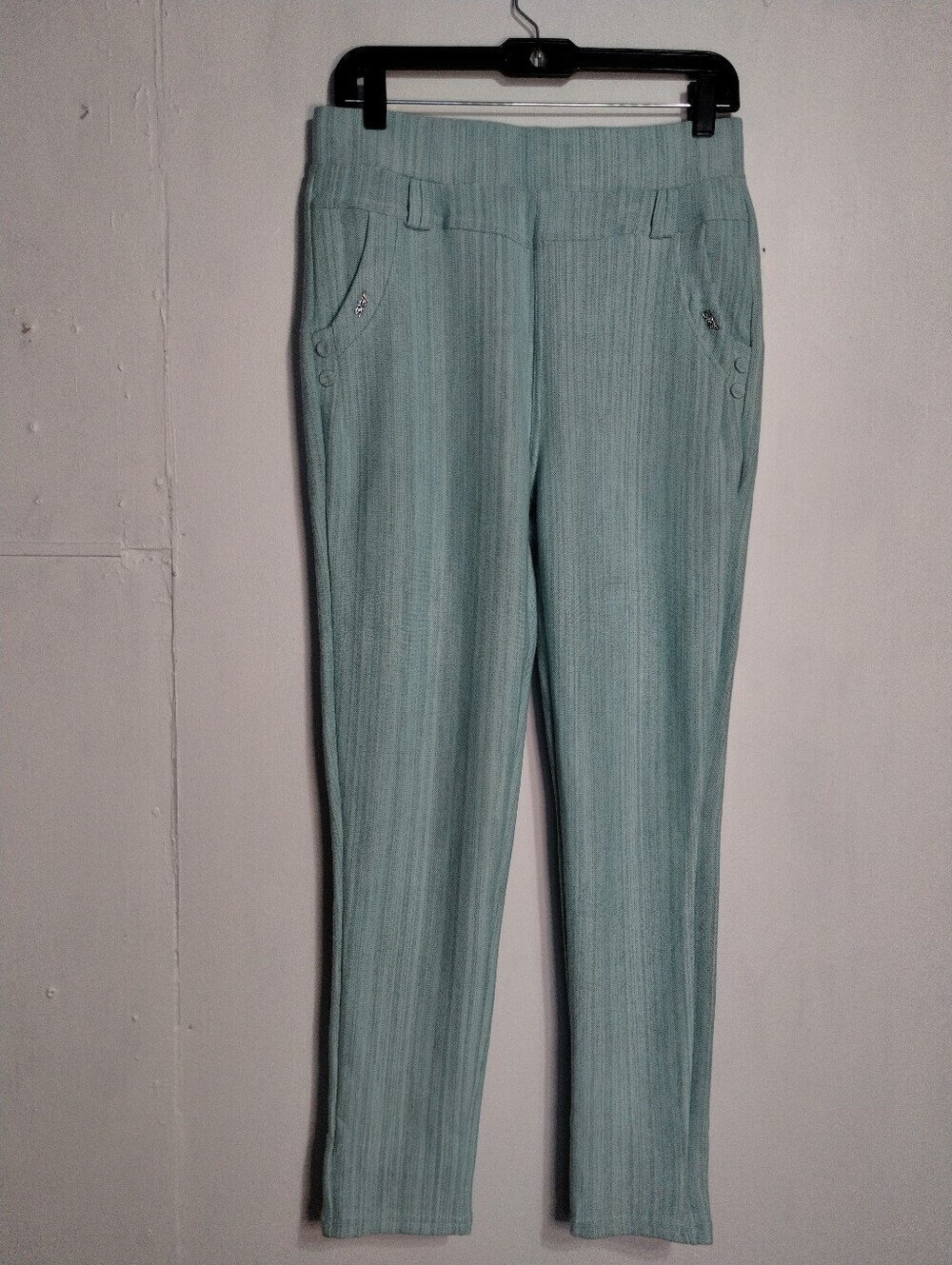 JVINI Mint Green Pull-On Slim Pants